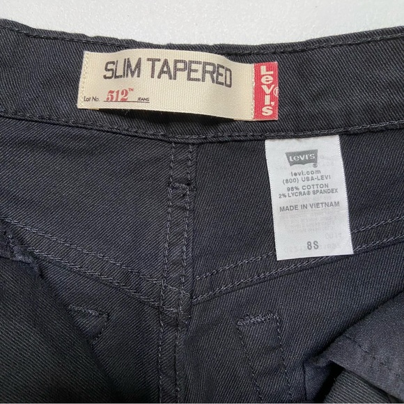 LEVI’S 512 Slim Tapered Black Jean - Picture 4 of 11
